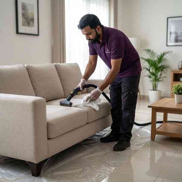 3 Seater Fabric Sofa Cleaning in delhi