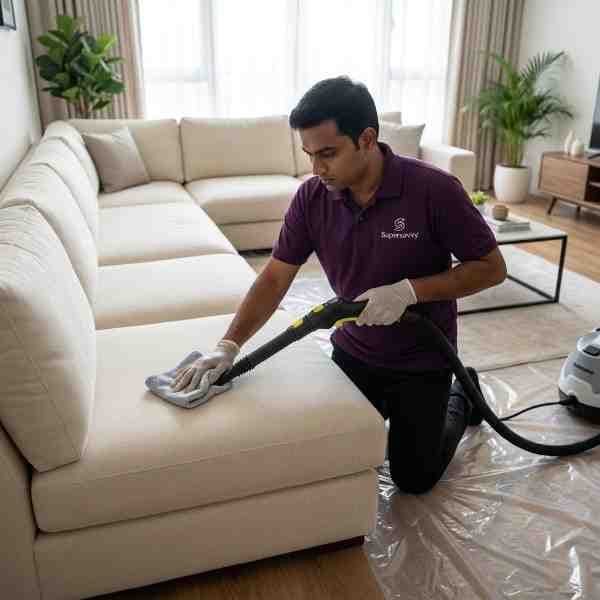 7 Seater Fabric Sofa Cleaning in delhi