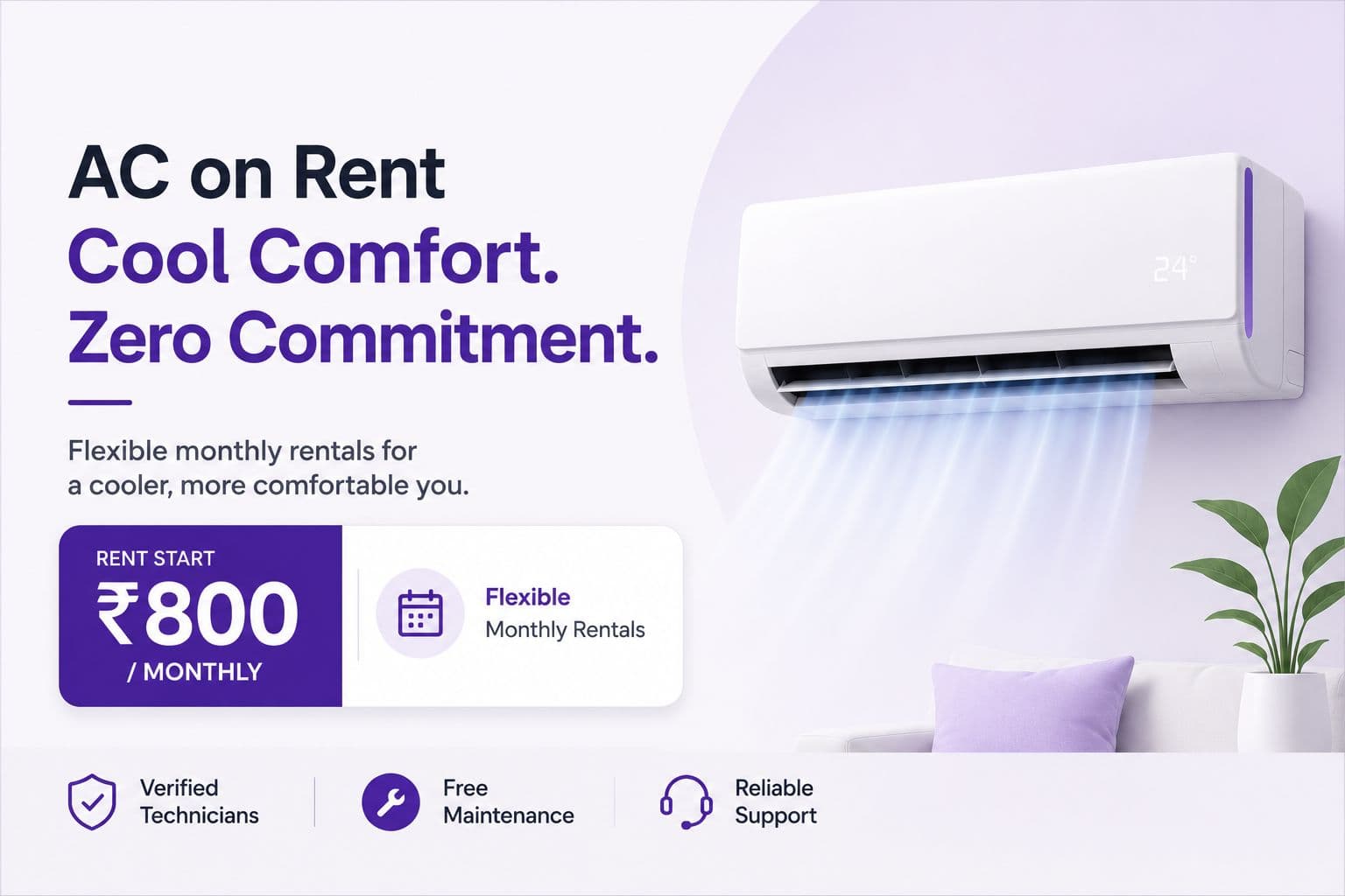 AC on rent in mumbai